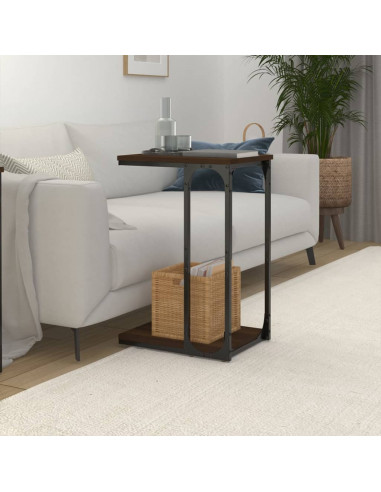 Tavolino Rovere Marrone 40x30x60 cm in Legno Multistrato