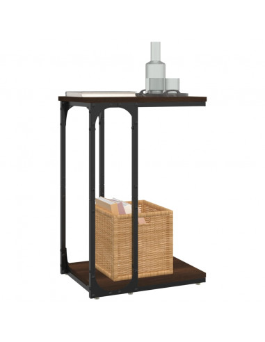 Tavolino Rovere Marrone 40x30x60 cm in Legno Multistrato