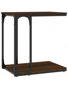 Tavolino Rovere Marrone 50x35x52 cm in Legno Multistrato 2