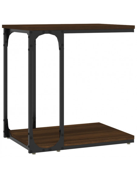 Tavolino Rovere Marrone 50x35x52 cm in Legno Multistrato