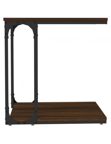 Tavolino Rovere Marrone 50x35x52 cm in Legno Multistrato