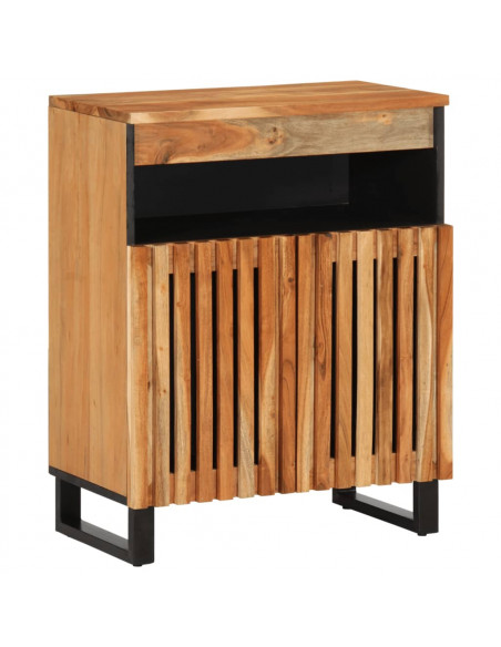 Credenza 60x34x75 cm in Legno Massello di Acacia