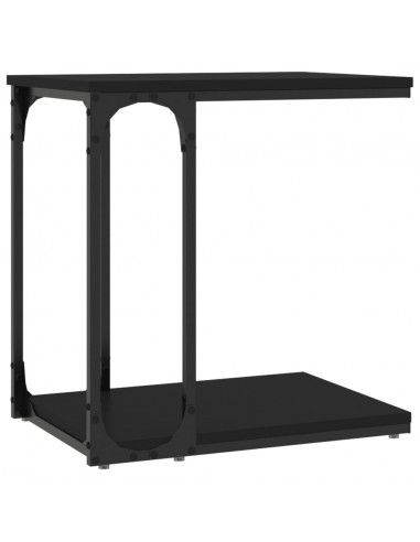 Tavolino Nero 50x35x52 cm in Legno Multistrato