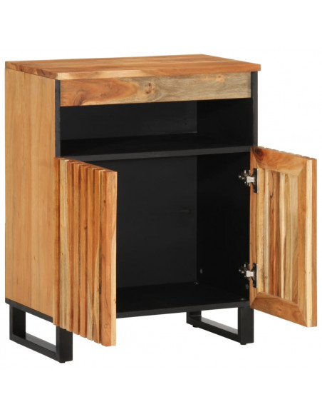 Credenza 60x34x75 cm in Legno Massello di Acacia