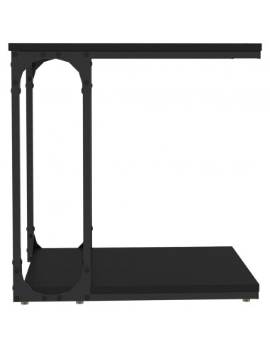 Tavolino Nero 50x35x52 cm in Legno Multistrato
