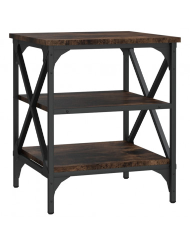 Tavolino da Salotto Rovere Fumo 40x42x50cm in Legno Multistrato