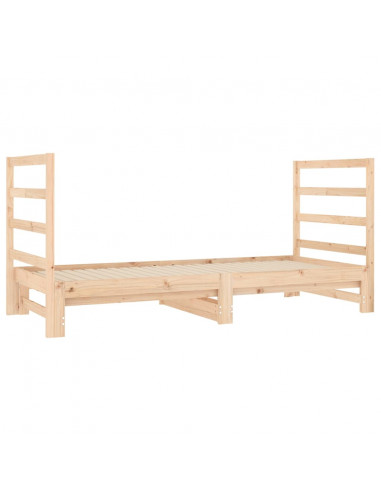 Dormeuse Estraibile 2x(90x190) cm Legno Massello di Pino