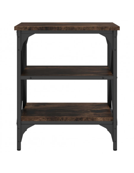 Tavolino da Salotto Rovere Fumo 40x42x50cm in Legno Multistrato