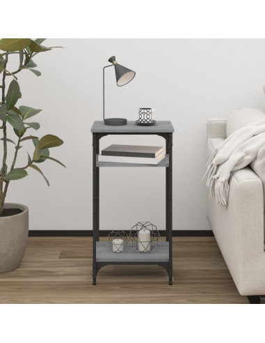 Tavolino Grigio Sonoma 40x30x75 cm in Legno Multistrato