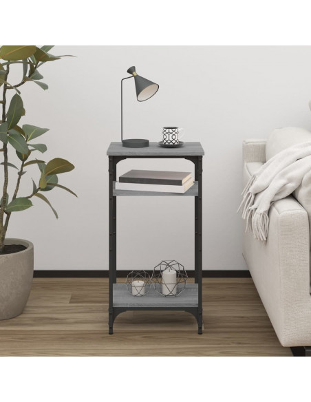 Tavolino Grigio Sonoma 40x30x75 cm in Legno Multistrato