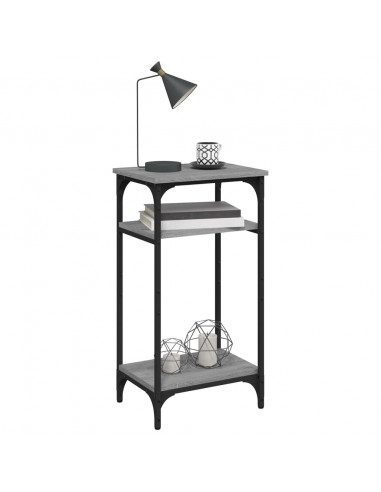 Tavolino Grigio Sonoma 40x30x75 cm in Legno Multistrato