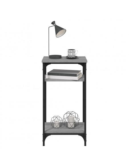 Tavolino Grigio Sonoma 40x30x75 cm in Legno Multistrato