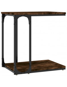 Tavolino da Salotto Rovere Fumo 50x35x52 cm Legno Multistrato 2