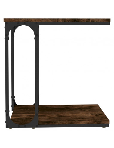 Tavolino da Salotto Rovere Fumo 50x35x52 cm Legno Multistrato