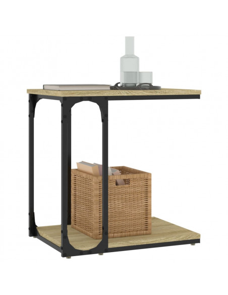 Tavolino Rovere Sonoma 50x35x52 cm in Legno Multistrato