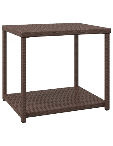 Tavolino Marrone 55x45x49 cm in Polyrattan