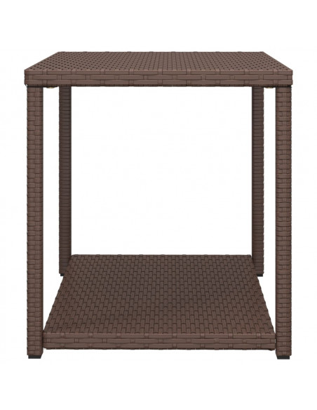 Tavolino Marrone 55x45x49 cm in Polyrattan