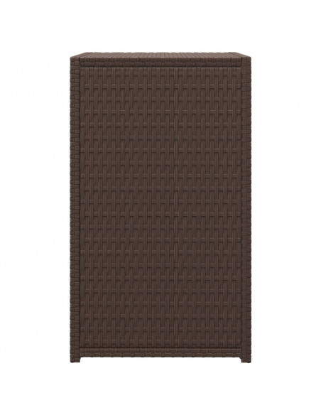 Tavolino a C Marrone 40x35x60 cm in Polyrattan