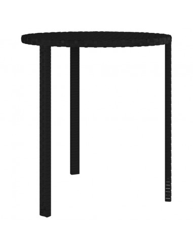 Tavolini 3 pz Neri in Polyrattan