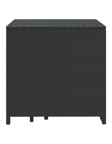 Tavolini Impilabili 3 pz Neri in Polyrattan