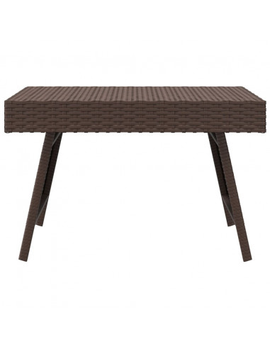 Tavolino Pieghevole Marrone 60x40x38 cm in Polyrattan
