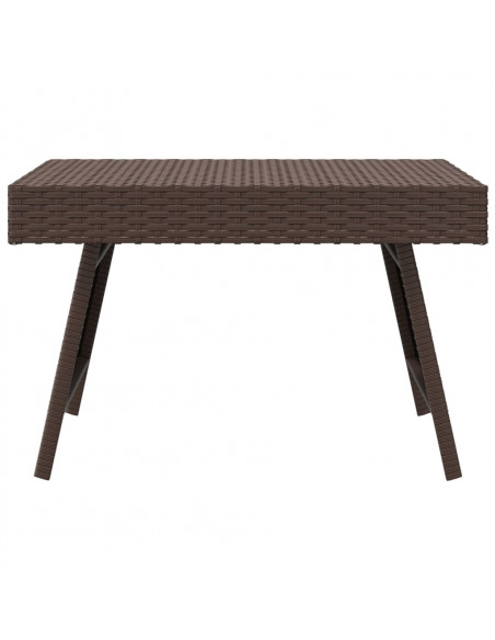 Tavolino Pieghevole Marrone 60x40x38 cm in Polyrattan