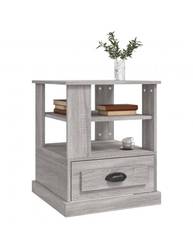 Tavolino Grigio Sonoma 50x50x60 cm in Legno Multistrato