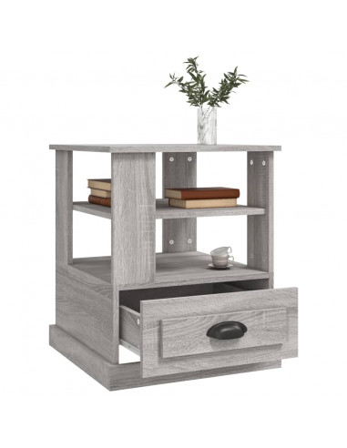 Tavolino Grigio Sonoma 50x50x60 cm in Legno Multistrato