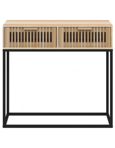 Tavolino Consolle 80x30x75 cm Legno Multistrato e Ferro
