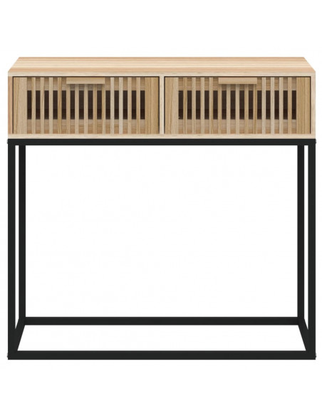 Tavolino Consolle 80x30x75 cm Legno Multistrato e Ferro