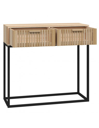 Tavolino Consolle 80x30x75 cm Legno Multistrato e Ferro