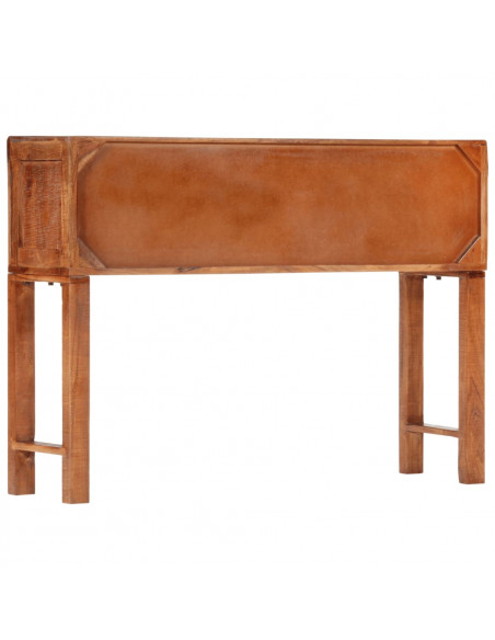 Tavolo Consolle 120x32x80 cm in Legno Massello Grezzo di Acacia