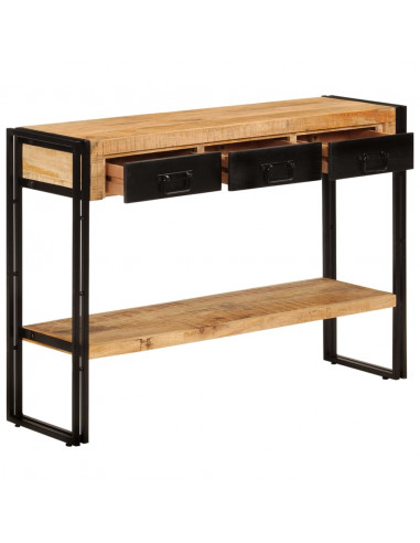 Tavolo Consolle 110x30x76 cm in Legno Massello di Mango