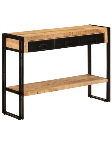 Tavolo Consolle 110x30x76 cm in Legno Massello di Mango