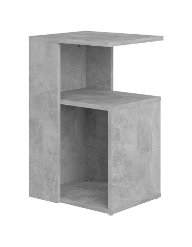 Tavolino Grigio Cemento 36x30x56 cm in Legno Multistrato