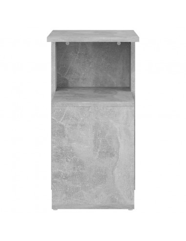 Tavolino Grigio Cemento 36x30x56 cm in Legno Multistrato