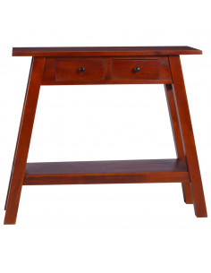 Tavolo Consolle Classico Marrone 90x30x75 cm Massello di Mogano 2