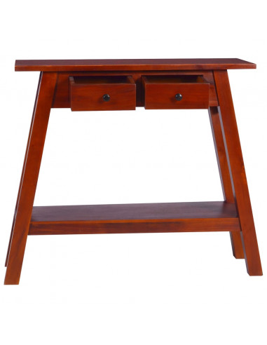Tavolo Consolle Classico Marrone 90x30x75 cm Massello di Mogano