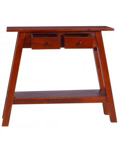 Tavolo Consolle Classico Marrone 90x30x75 cm Massello di Mogano