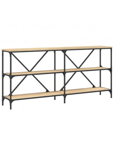 Tavolo Consolle Rovere Sonoma 160x30x75 cm Multistrato e Ferro