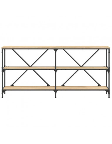 Tavolo Consolle Rovere Sonoma 160x30x75 cm Multistrato e Ferro