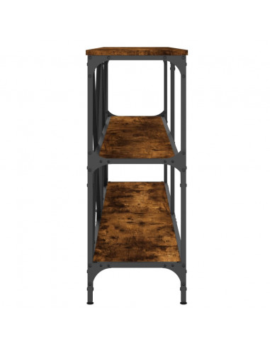 Tavolo Consolle Rovere Fumo 160x30x75cm Legno Multistrato Ferro