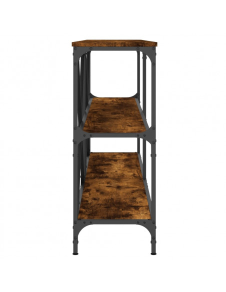 Tavolo Consolle Rovere Fumo 160x30x75cm Legno Multistrato Ferro