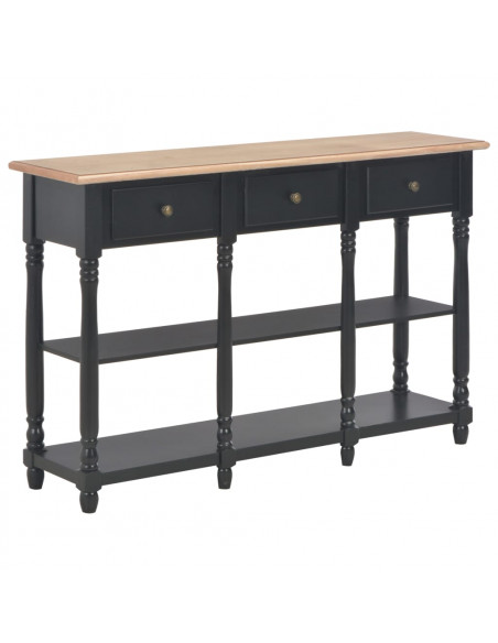 Tavolo Consolle Nero 120x30x76 cm in MDF