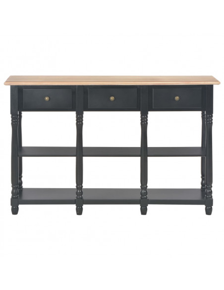 Tavolo Consolle Nero 120x30x76 cm in MDF