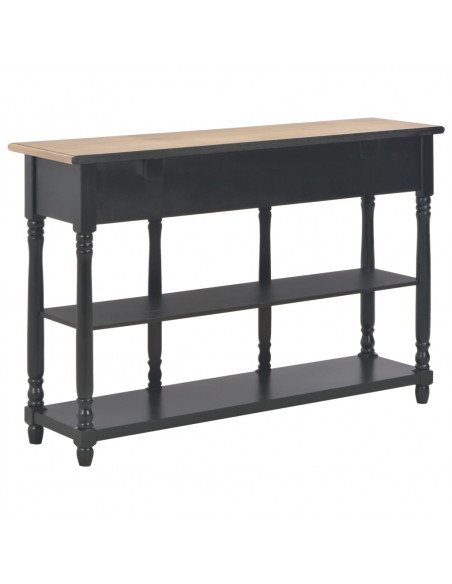 Tavolo Consolle Nero 120x30x76 cm in MDF