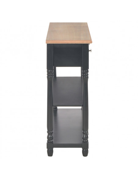 Tavolo Consolle Nero 120x30x76 cm in MDF