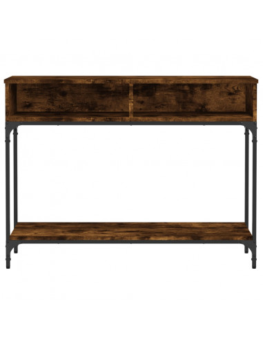 Tavolino Consolle Rovere Fumo 100x30,5x75cm Legno Multistrato