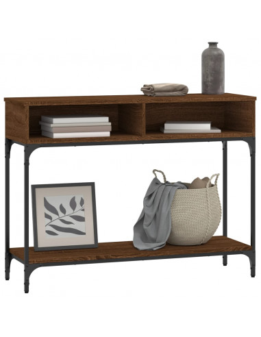 Tavolo Consolle Rovere Marrone 100x30,5x75 cm Legno Multistrato