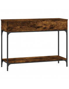 Tavolino Consolle Rovere Fumo 100x34,5x75cm Legno Multistrato 2